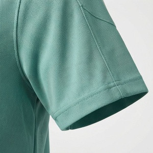 Polo à manches courtes pour homme, vert menthe, tricoté, uni, décontracté, coupe classique, boutons - Product Image 6