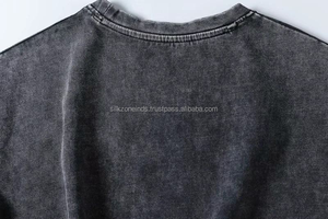 เสื้อยืดสตรีคอกลมทรงครอปทรงหลวมสไตล์สตรีทแวร์แบบ OEM สั่งทำพิเศษ ลวดลายวินเทจทำสีซีด พิมพ์ลายดิจิทัล ผ้าถัก - Product Image 3