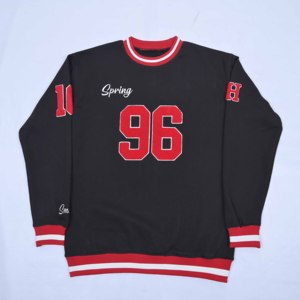 Nouveauté, sweat-shirt à col rond surdimensionné pour homme, de haute qualité, logo personnalisé, fabricants, couleur unie, 100% coton, brodé - Product Image 3