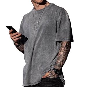 Fabricant Vente en gros T-shirt vintage lavé à l'acide Logo personnalisé lourd et coupe surdimensionnée - Product Image 1