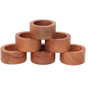 Premium Handmade <b>Solid</b> <b>Wood</b> Napkin Rings Set Eco-Friendly Kitchen <b>Dining</b> <b>Table</b> Accessories Wholesale Wooden Napkin Ring - Product Image 5