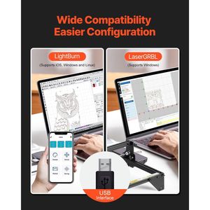 เครื่องแกะสลักเลเซอร์5W พร้อมการป้องกันดวงตาด้วยจุดที่ถูกบีบอัดเพื่อการแกะสลักที่แม่นยำ - Product Image 5