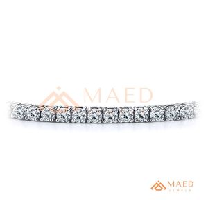 Round Cut Moissanite Tennis Bracelet For Women Silver Finish Fashion Jewelry Anniversary <b>Gift</b> Elegant Daily Wear Style - Product Image 6
