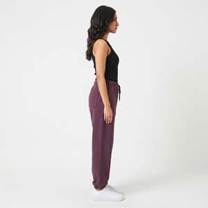 Pantalones de chándal de cintura alta para mujer, 100% poliéster polar, corte holgado, con cordón en la cintura, informales, de largo completo, para invierno - Product Image 3