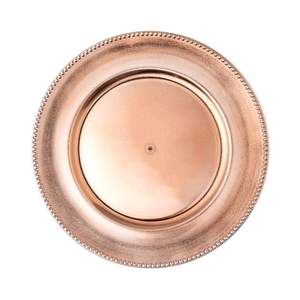 Assiette de service en acier inoxydable plaqué argent, style classique, personnalisable pour la maison, les mariages et les tables - Product Image 4