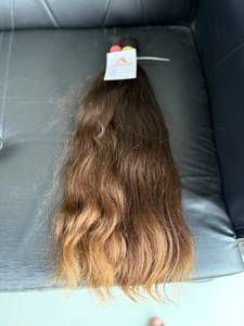 Extensiones de Cabello Humano Natural Remy Virgen Indio, Largas, Negras, de Una Sola Tira, Lisas, Transparentes, Empaque a Granel Francés, Bengala Occidental - Product Image 2
