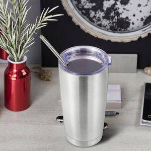 20oz Stainless Steel Tumbler Double Wall <b>Insulated</b> Travel Coffee <b>Mug</b> for Hot Cold Drinks Gifts with Lid and Straw - Product Image 1