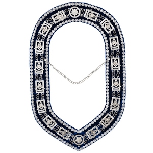 Collar de Cadena Plateado con Compás Cuadrado para Maestro Masón de la Logia Azul, Regalia Masónica, Accesorio Ceremonial para el Cuello, Insignia Fraternal - Product Image 5