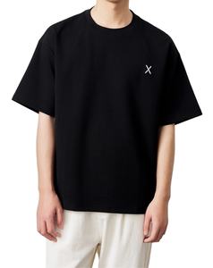 Alta calidad a granel serigrafía logotipo frontal de lona de peso pesado 100% algodón Boxy Fit camisetas para hombres - Product Image 2