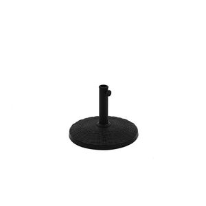 Base per Ombrellone da Patio in Metallo Verniciato a Polvere Nera, 22 Libbre, Rotonda - Product Image 3