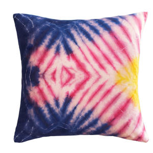 Funda de cojín india moderna de algodón ligero para decoración del hogar, funda de almohada cuadrada Shibori hecha a mano con teñido anudado, venta al por mayor - Product Image 6