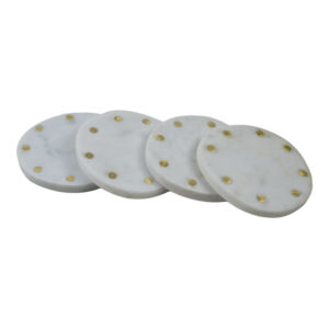 Creative <b>Marble</b> <b>Coaster</b> With Metal Design Gift Cheap Price Most Demanding <b>Marble</b> <b>Coasters</b> for Table Decoration Party Kitchen - Product Image 2