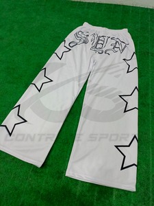 Pantalones de chándal anchos de algodón 100% French Terry para hombre, con estampado de letras personalizado, color liso, al por mayor - Product Image 3