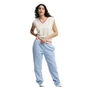 Jogging pour femmes en molleton de coton épais, respirant, avec poches latérales personnalisées, design ample, taille élastique, idéal pour l'hiver - Product Image 2