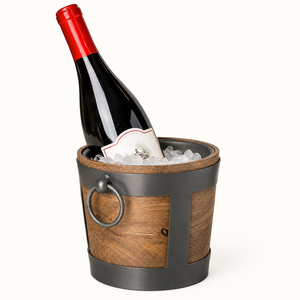 Seau à glace en bois artisanal haut de gamme avec poignée en laiton, refroidisseur à champagne et vin moderne pour la maison, le bar et les hôtels - Product Image 4