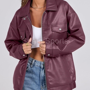 Latest Women Comfortable winter Jacket 2026 High Quality Fashion With Full Sleeves Leather Jacket For Online sale - Product Image 4