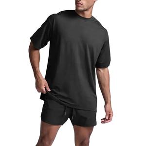 Compre Camisetas Deportivas de Algodón para Hombre, de Alta Calidad, Bajo MOQ, Estilo Urbano, Color Negro Liso, 2026 - Product Image 1