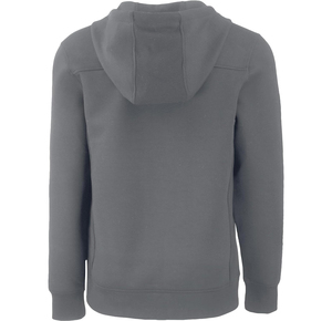 Sweat-shirt à capuche pour homme, gris, avec empiècements noirs, en polaire décontracté, avec poches zippées, coupe classique, pour l'automne, prix d'usine avantageux - Product Image 6