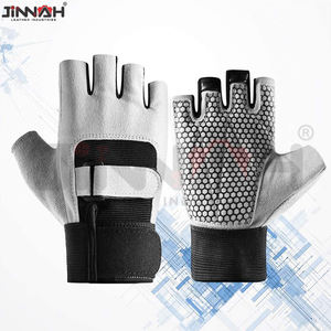 Custom <b>Men</b> <b>Fingerless</b> Cycling <b>Gloves</b> Neoprene & Leather Washable Outdoor Sports Half Finger Custom Color & Packaging Adult Use - Product Image 5