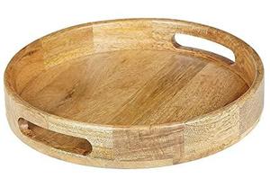 Plateau de service rectangulaire en bois fait main Meena, design abstrait moderne peint à la main, écologique et durable - Product Image 2