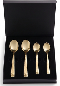 Antique Design Hammered <b>Gold</b> Plated Flatware Set Disposable Kitchen Food Cutlery For Weddings Parties Restaurant Accessories - Product Image 6