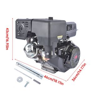 Motore a Benzina 389cc 13HP con Albero Orizzontale, 4 Tempi OHV, Avviamento a Strappo, per Go-Kart, Colore Nero - Product Image 6