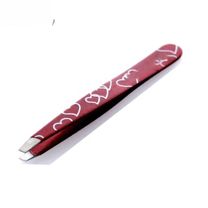 Pinzas para Cejas con Diseño de Corazón, Punta Curva, Acero Inoxidable, Ecológicas, Modernas, Duraderas, Precisión en el Aseo, Color Rosa - Product Image 4