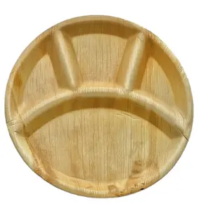 2024 Top Supplier of 100% Natural & Eco-Friendly Biodegradable Areca Palm Leaf 3 CP Disposable Plates in Stock