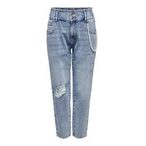 Women's Light Blue Distressed Skinny Jeans High Waist <b>Stretch</b> Slim Fit Ripped Ankle Length Casual <b>Denim</b> Pants - Product Image 3