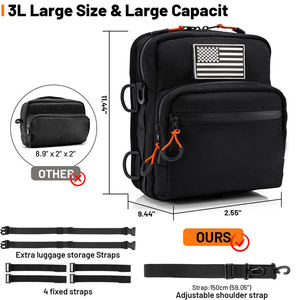 Sacs de vélo 30L en nylon imperméable, sacoche de selle portable pour porte-bagages arrière avec fermeture éclair, grande capacité, porte-bouteilles - Product Image 2