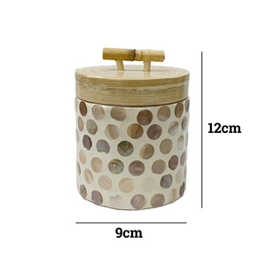 Venta al por mayor nueva colección de olla de bambú natural cáscara de huevo con tapa vajilla de bambú hecha a mano en Vietnam - Product Image 4