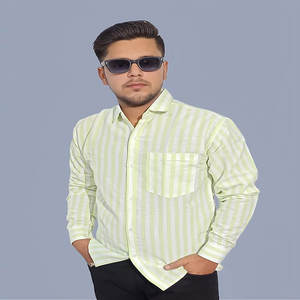 Logotipo personalizado de lino Primavera Verano de manga larga al por mayor ligero Casual hombres camisas de talla grande camisas - Product Image 1