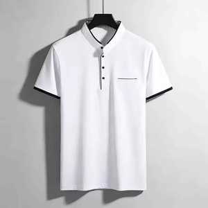 Polo Rojo de Manga Corta para Hombre, Tejido de Punto, Color Sólido, Estilo Casual con Bolsillo, Corte Regular - Product Image 3