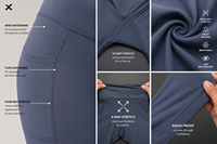 Pantalones Capri de Yoga para Mujer X Sports City, Corte Regular, Largo hasta la Pantorrilla, Mezcla de Spandex y Poliéster, Cintura Elástica que Absorbe la Humedad, para Otoño