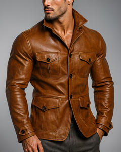 La Mejor Ropa Personalizada de Moda para Hombre, Chaqueta de Lona y Cuero Genuino, Impermeable, Transpirable, de Invierno, Servicio OEM, Cantidad al por Mayor - Product Image 1