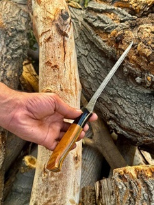 Cuchillo de chef de lujo para filetear pescado y carne, para BBQ, con logotipo personalizado/marca privada, proveedor mayorista de Pakistán, madera negra. - Product Image 2