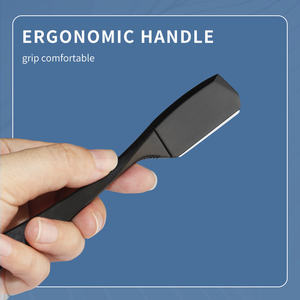 Ergonomic Metal Handle Single Blade Stainless Steel <b>Razor</b> Manual Shaving Tool Reusable Barber Shop Use <b>for</b> <b>Men</b> Face Underarm - Product Image 1