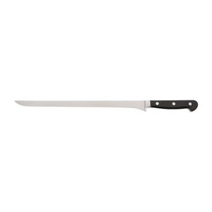 Couteaux à découper fins en argent avec manche riveté noir et pointe affûtée pour la découpe délicate de viande, la découpe de jambon et la présentation - Product Image 1