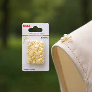 Perle Semisferiche ILAN 8x12mm in Materiale ABS per Decorazioni di Abbigliamento - Product Image 2