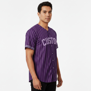 Unisex Baseball Jersey Breathable Sportswear <b>Set</b> Printed Design <b>Beaded</b> Features Customized Team Name 100% Polyester OEM Serviced - Product Image 3