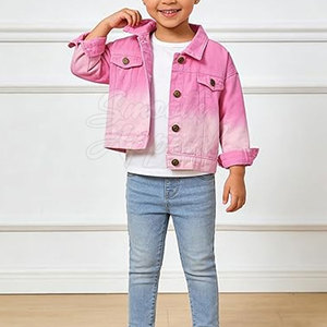 Veste en jean légère en coton pour enfants, douce et confortable, idéale pour les jeux en plein air et la mode quotidienne - Product Image 3