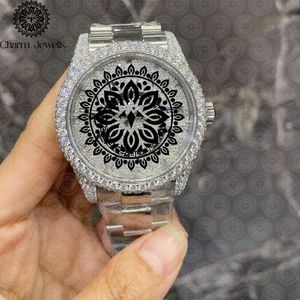 Charm Jewells Luxury Stainless Steel <b>Watch</b> 36mm Analog Quartz Round Dial Women Fashion Luminous Fold Clasp - Product Image 3