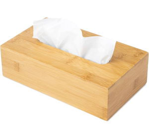 Boîte à mouchoirs en bois artisanale élégante, design moderne, finition naturelle, grande taille, surface de fabrication haut de gamme à prix abordable - Product Image 2