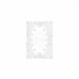 Lot de 8 nappes rectangulaires en plastique découpées, style floral en dentelle blanche, 26x32cm, pour vaisselle et décorations de fête - Product Image 2