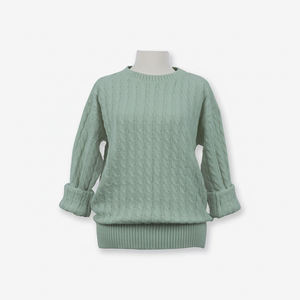 Pulls 100% Acrylique Anti-Plis Col Rond Standard Couleur Unie Tricot Câblé Vietnam - Product Image 5