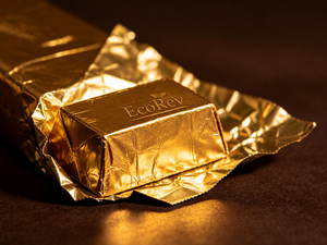 Custom Gold Chocolate Candy Wrappers Aluminium Foil <b>Wrapping</b> Sheets with Unique Shape & Personalized Printing - Product Image 3