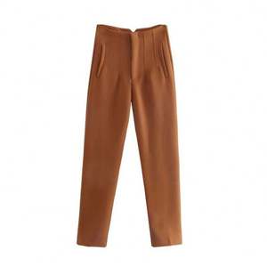 HANO 2024 Pantalon Cargo Décontracté en Toile Respirante pour Femme, Taille Mi-Haute Élastique, à Lacets, Non Tissé, Coupe Droite, Imperméable, ODM - Product Image 1