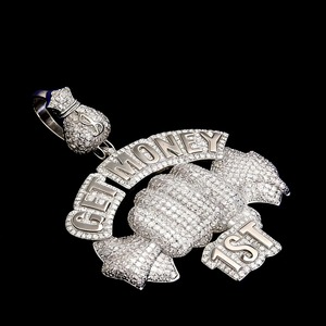 Iced Out Moissanite 925 <b>Silver</b> <b>Pendant</b> Hip Hop Themed Charms Custom Name Letter <b>Pendant</b> Rapper Bling <b>Pendant</b> <b>Initial</b> <b>Pendant</b> - Product Image 5