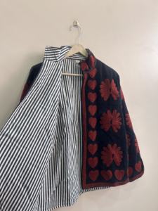 Embroidered Handmade Suzani <b>Velvet</b> Jacket For Women Gift For Her - Product Image 4