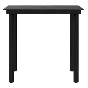 Ensemble de salle à manger 3 pièces gris et noir avec coussins confortables Mobilier d'extérieur durable - Product Image 6